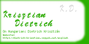 krisztian dietrich business card
